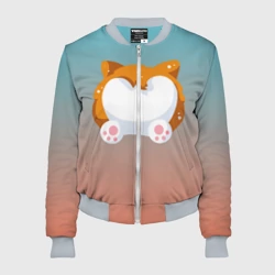 Женский бомбер 3D Милый корги