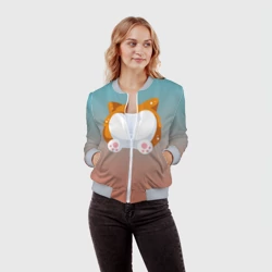 Женский бомбер 3D Милый корги - фото 2