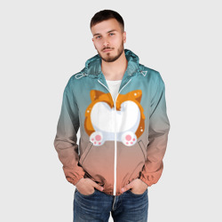 Мужская ветровка 3D Милый корги - фото 2