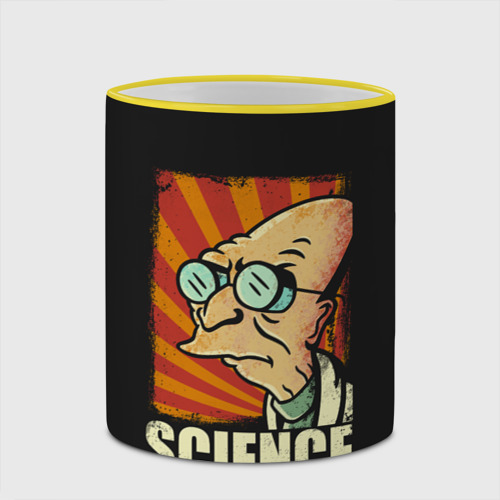 Кружка с полной запечаткой Futurama. Science, цвет Кант желтый - фото 4