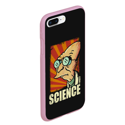 Чехол для iPhone 7Plus/8 Plus матовый Futurama. Science, цвет розовый - фото 3
