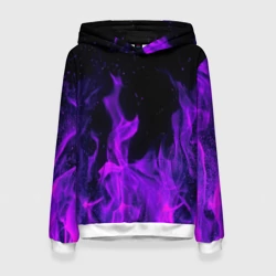 Женская толстовка 3D Фиолетовый огонь purple fire