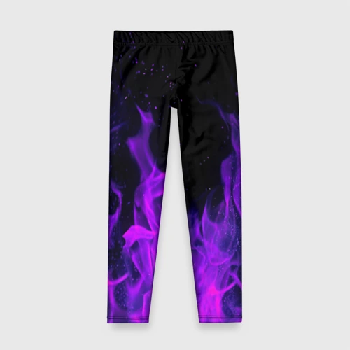 Детские леггинсы 3D Фиолетовый огонь purple fire