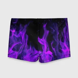 Детские купальные плавки 3D Фиолетовый огонь purple fire - фото 2