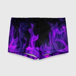 Детские купальные плавки 3D Фиолетовый огонь purple fire