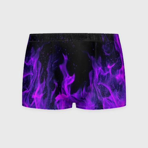 Мужские трусы 3D Фиолетовый огонь purple fire