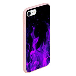 Чехол для iPhone 7/8 матовый Фиолетовый огонь purple fire - фото 2