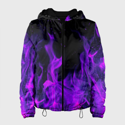 Женская куртка 3D Фиолетовый огонь purple fire