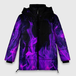 Женская зимняя куртка Oversize Фиолетовый огонь purple fire