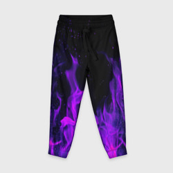Детские брюки 3D Фиолетовый огонь purple fire