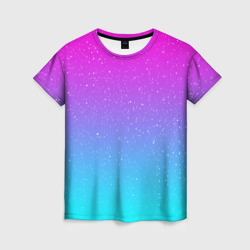 Женская футболка 3D Неоновый космос