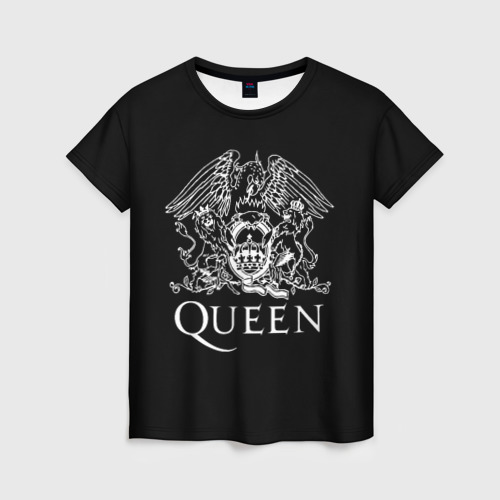 Женская футболка 3D с принтом QUEEN | КВИН (Z), вид спереди #2