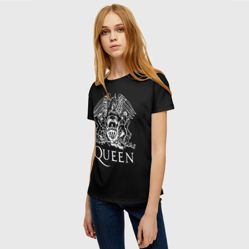 Женская футболка 3D с принтом QUEEN | КВИН (Z), фото на моделе #1