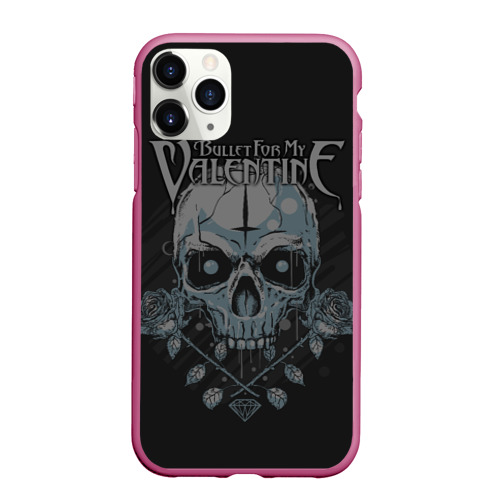 Чехол для iPhone 11 Pro Max матовый Bullet For My Valentine, цвет малиновый