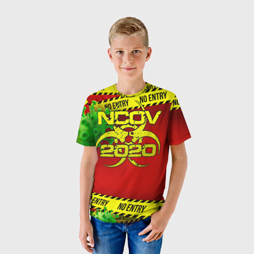 Детская футболка 3D 2020-nCoV Коронавирус, цвет 3D печать - фото 3