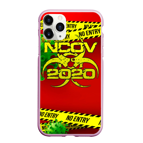 Чехол для iPhone 11 Pro матовый 2020-nCoV Коронавирус, цвет розовый