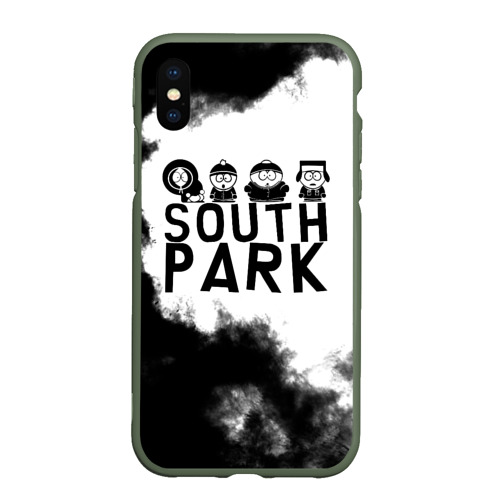 Чехол для iPhone XS Max матовый South Park, цвет темно-зеленый