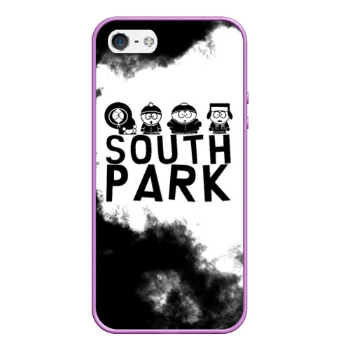 Чехол для iPhone 5/5S матовый South Park, цвет сиреневый