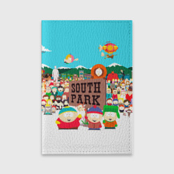 Обложка для паспорта матовая кожа South Park