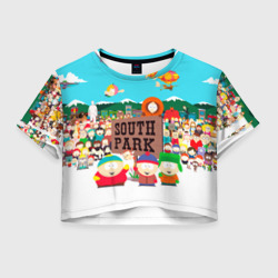 Женская футболка Crop-top 3D South Park