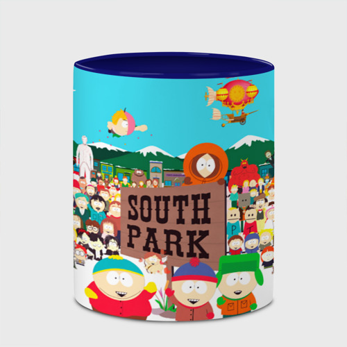 Кружка с полной запечаткой South Park, цвет белый + синий - фото 4