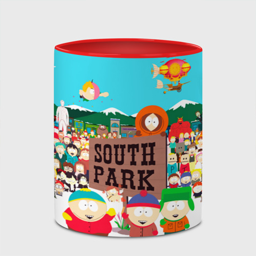 Кружка с полной запечаткой South Park, цвет белый + красный - фото 4