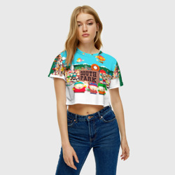 Женская футболка Crop-top 3D South Park - фото 2