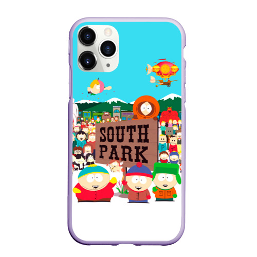 Чехол для iPhone 11 Pro матовый South Park, цвет светло-сиреневый