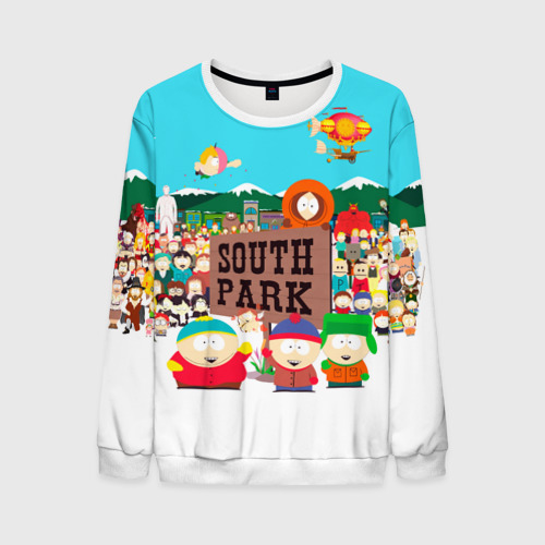 Мужской свитшот 3D South Park, цвет белый
