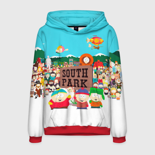 Мужская толстовка 3D South Park, цвет красный