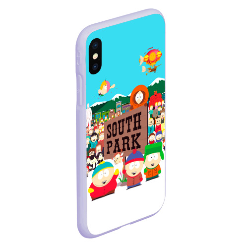 Чехол для iPhone XS Max матовый South Park, цвет светло-сиреневый - фото 3