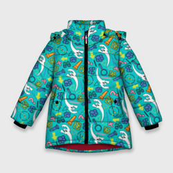Зимняя куртка для девочек 3D Scooby-Doo Pattern