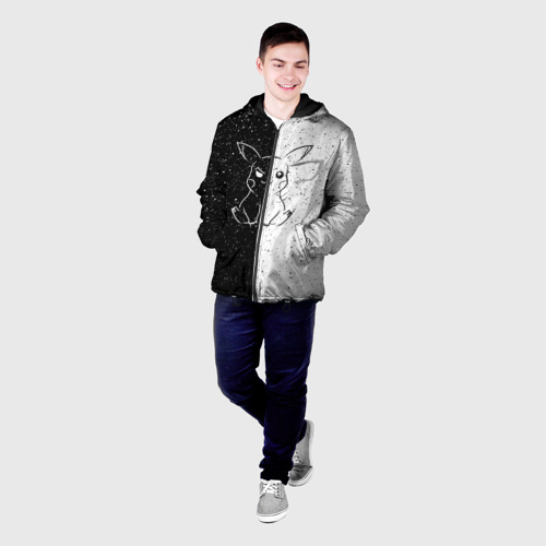 Мужская куртка 3D с принтом ПИКАЧУ, фото на моделе #1