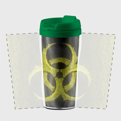 Термокружка-непроливайка Биологическая Опасность (Oko), цвет зеленый - фото 2