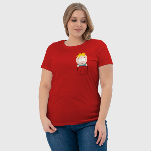 Женская футболка хлопок с принтом БАТТЕРС, фото #4