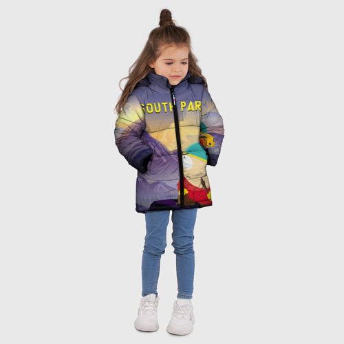Зимняя куртка для девочек 3D с принтом Южный Парк, вид сбоку #3