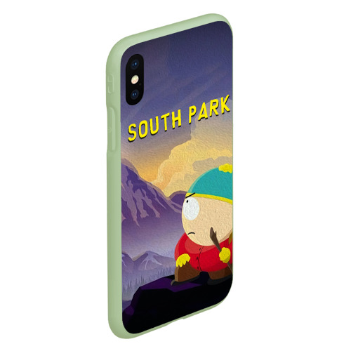 Чехол для iPhone XS Max матовый Южный Парк, цвет салатовый - фото 3
