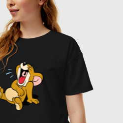 Женская футболка хлопок Oversize Happy Jerry - фото 2