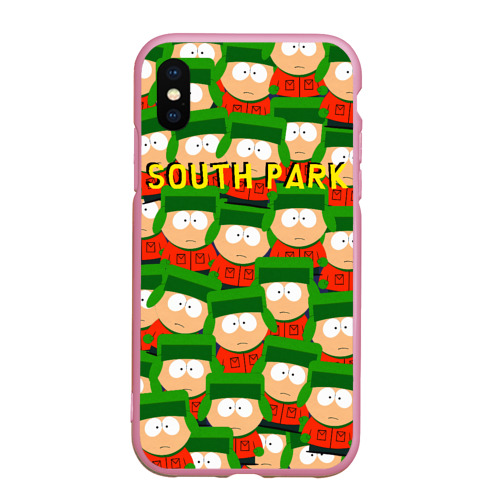 Чехол для iPhone XS Max матовый South Park, цвет розовый