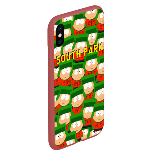 Чехол для iPhone XS Max матовый South Park, цвет красный - фото 3