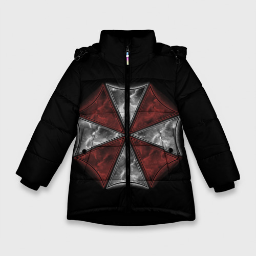 Зимняя куртка для девочек 3D Umbrella Corporation, цвет черный