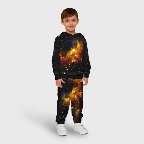 Детский костюм с толстовкой 3D Stars, цвет черный - фото 3