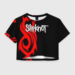 Женская футболка Crop-top 3D Slipknot 7