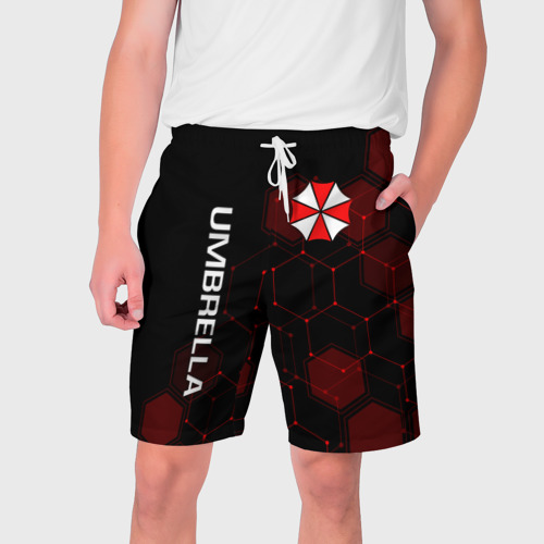 Мужские шорты 3D с принтом Umbrella Corp, вид спереди #2
