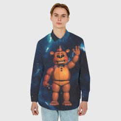 Мужская рубашка oversize 3D Five Nights At Freddys - фото 2