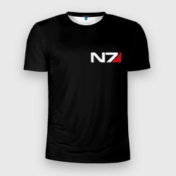 Мужская футболка 3D Slim Mass Effect N7
