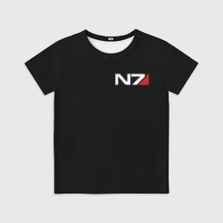 Детская футболка 3D Mass Effect N7
