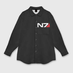 Женская рубашка oversize 3D Mass Effect N7