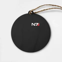 Деревянная игрушка круг Mass Effect N7