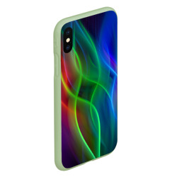 Чехол для iPhone XS Max матовый Неоновая абстракция - фото 2